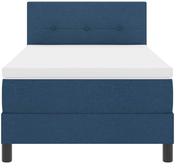 vidaXL Boxspringbett mit Matratze mit Kopfteil Blau 80 x 200 cm Stoff 3342169 Bild 7