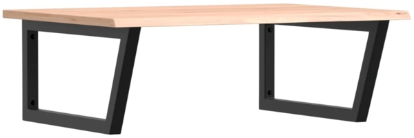 vidaXL Waschtischplatte mit Halterung Stahl und Massivholz Eiche 3302635