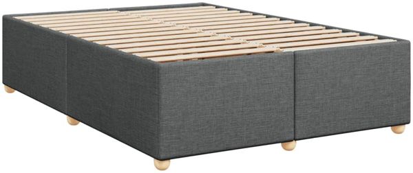 vidaXL Boxspringbett mit Matratze Dunkelgrau 160x200 cm Stoff 3293625 Bild 10