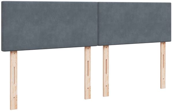 vidaXL Boxspringbett mit Matratze Dunkelgrau 180x200 cm Samt 3286373 Bild 8