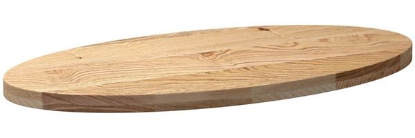 vidaXL Tischplatte 100x50x4 cm Massivholz Eiche Oval 4009042 Bild 4