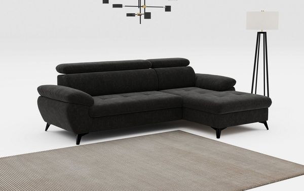 COTTA Ecksofa Hudson L-Form, B: 261 cm, mit Kopfteilverstellung, optional Bettfunktion & Bettkasten