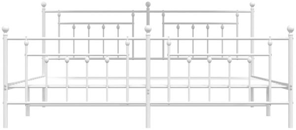 vidaXL Bettgestell mit Kopf- und Fußteil Metall Weiß 200x200 cm 353611 Bild 6