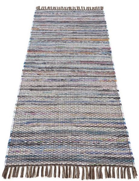 carpetfine Teppich Kelim Chindi, Wendeteppich, rechteckig, Höhe: 6 mm, handgewebt, Fleckerlteppich mit Fransen, auch vielen in Läufergrößen