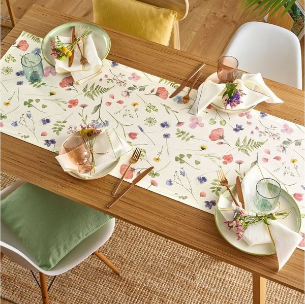 sander table + home Tischdecke Tischläufer "Marianne", Baumwolle Blumen