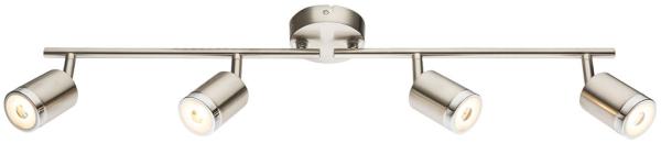 LED Deckenleuchte, Chrom, nickel-matt, Spots beweglich L 67 cm