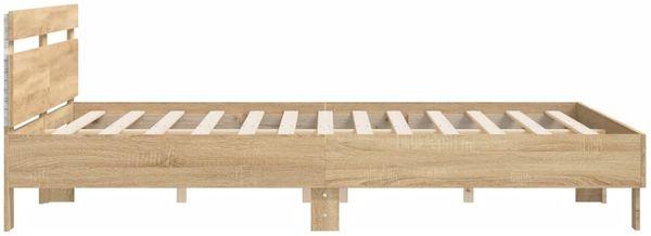 vidaXL Bettgestell mit Kopfteil und LED-Beleuchtung Sonoma-Eiche 3207534 Bild 8