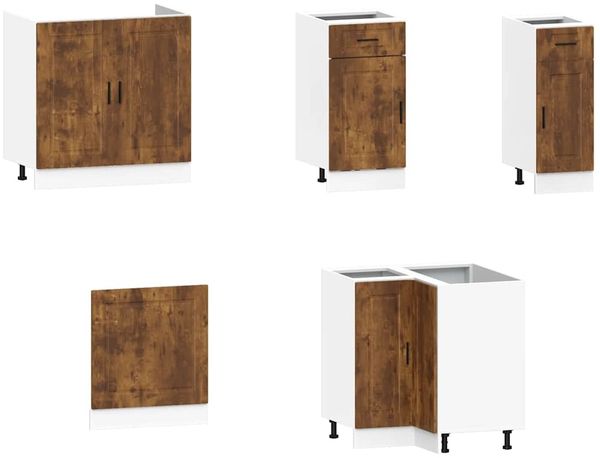 vidaXL 11-tlg. Küchenschrank-Set Porto Räuchereiche Holzwerkstoff 3314966 Bild 4