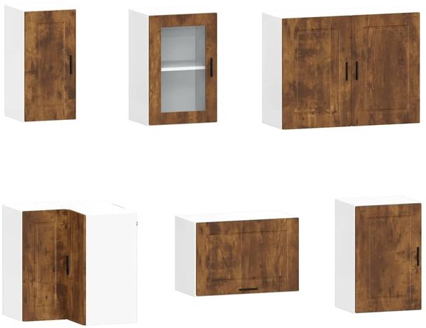 vidaXL 11-tlg. Küchenschrank-Set Porto Räuchereiche Holzwerkstoff 3314966 Bild 5