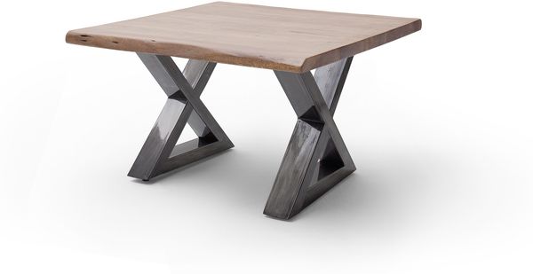 Couchtisch >CARTAGENA< in Akazie massiv walnussfarben - 75x45x75 (BxHxT)