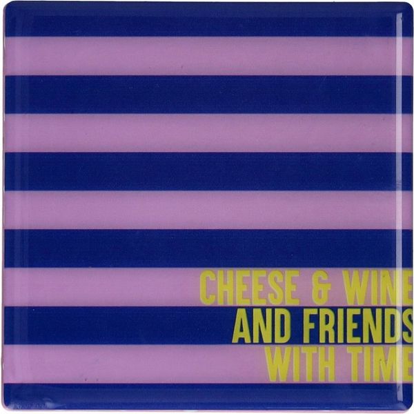 Giftcompany Platzset Love Tiles Untersetzer Cheese and Wine blau/lila 11x11 cm
