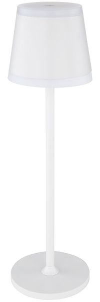 LED Tischleuchte, weiß, Touchdimmer, Akku, USB, H 38,5 cm