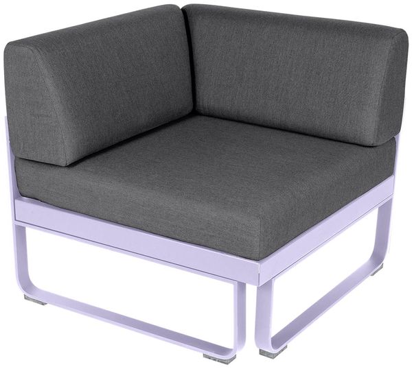 Bellevie Lounge Eck-Modul D1 Marshmallow A3 Graphitgrau 1-Sitzer