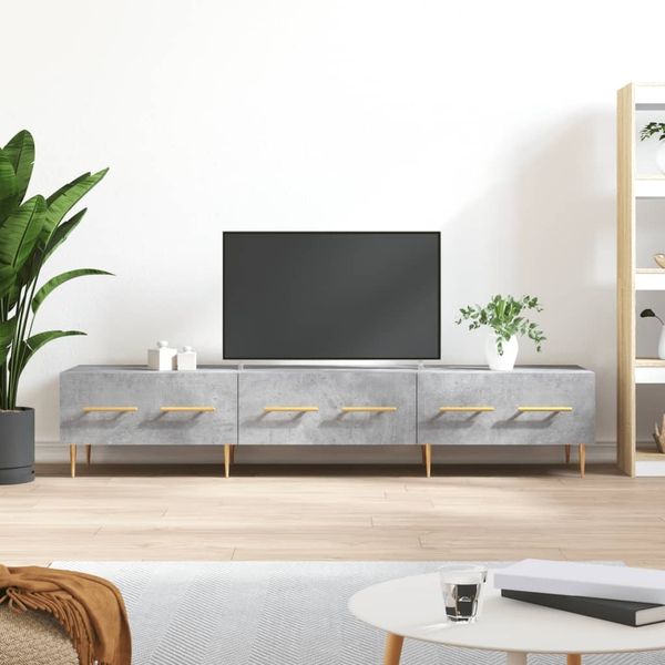 vidaXL TV-Schrank Betongrau 150x36x30 cm Holzwerkstoff 829144
