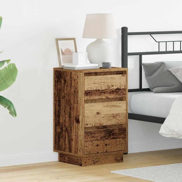 vidaXL Nachttisch Altholz 39 x 34,5 x 65 cm Holzwerkstoff 869632