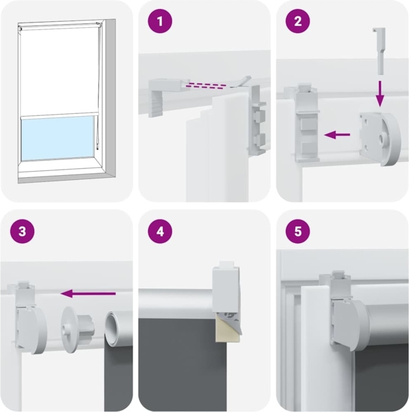 vidaXL Verdunkelungsrollo Schwarz 130x230 cm Stoffbreite 126,6 cm 4010952 Bild 6