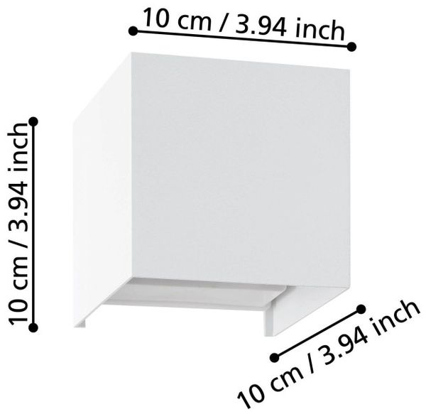 Eglo LED Wandleuchte Va lmonte 3W, 400 lm, 3000K, weiß Bild 3