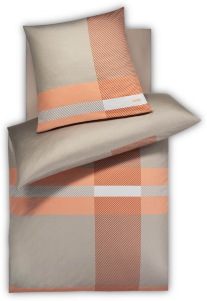 JOOP! Bettwäsche Modern 4104 8 Copper Mako Satin 155 x 220 + 80 x 80 cm