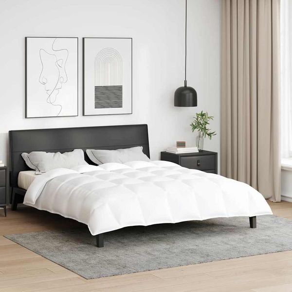 vidaXL Winterbettdecke Weiß 260 x 220 cm Feder 42007661