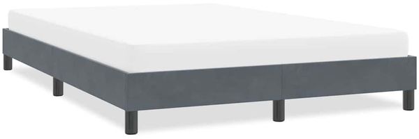 vidaXL Bettgestell ohne Matratze Dunkelgrau 160x210 cm Samt 4101362