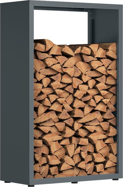 STEELSØN 'Keid' Kaminholzregal 140x90x42,5 cm, Brennholz Regal für innen/außen, rostfrei & wetterfest, stabil aus Metall, anthrazit Bild 12