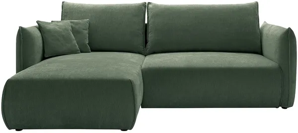 Vente-unique - CARISU Sofa Stoff Grün - B 167 cm x H 89 cm x L 245 cm