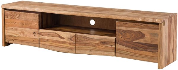 TV-Board Sheesham 200 x 45 x 50 natur lackiert / sandgestrahlt PURE SHEESHAM #221
