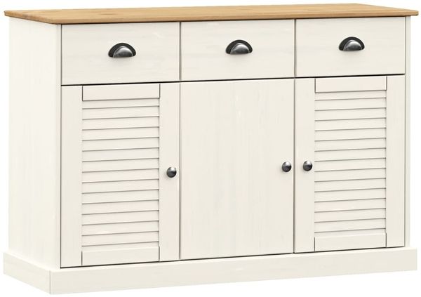 Sideboard, Kommode mit Schubladen 113x40x75 cm Massivholz Kiefer j2200p