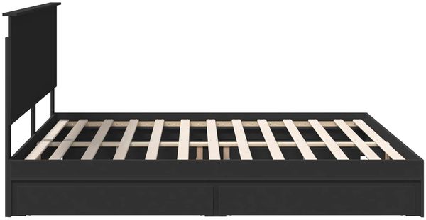 vidaXL Aufbewahrungsbett Schwarz 200 x 200 cm Holzwerkstoff 3411174 Bild 9
