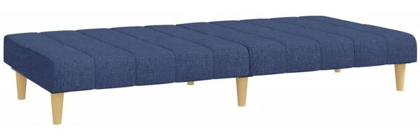 vidaXL Schlafsofa 2-Sitzer Blau Stoff 375830 Bild 6