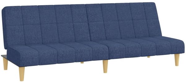 vidaXL Schlafsofa 2-Sitzer Blau Stoff 375830 Bild 2