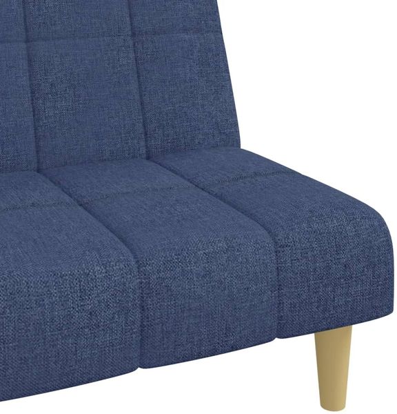 vidaXL Schlafsofa 2-Sitzer Blau Stoff 375830 Bild 9