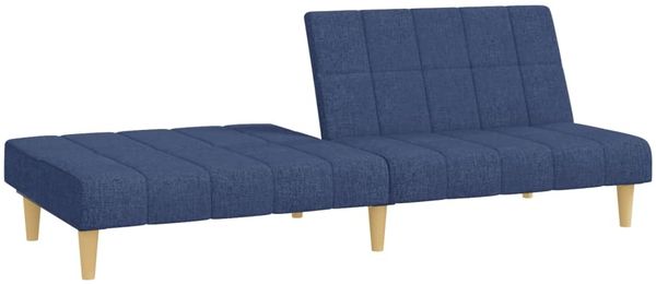 vidaXL Schlafsofa 2-Sitzer Blau Stoff 375830 Bild 4