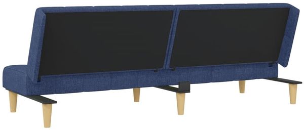 vidaXL Schlafsofa 2-Sitzer Blau Stoff 375830 Bild 7