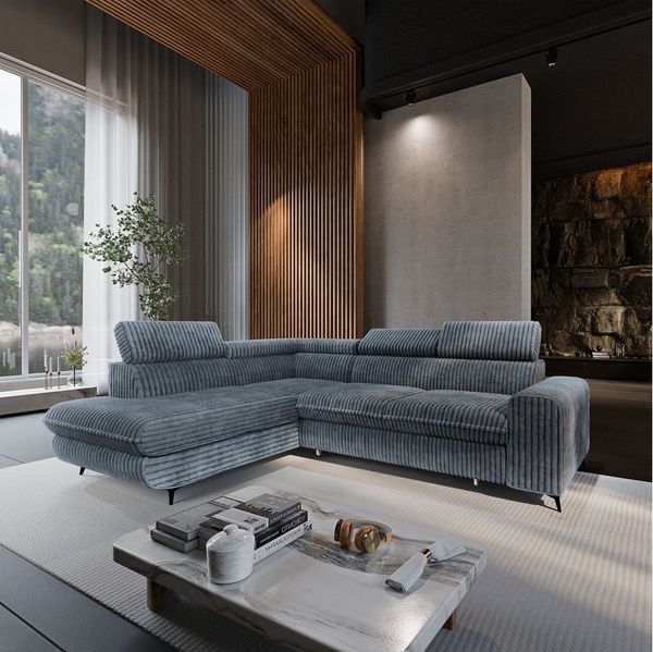 Masseno Ecksofa VELISS mit Schlaffunktion L-Form, Sofa mit Bettkasten