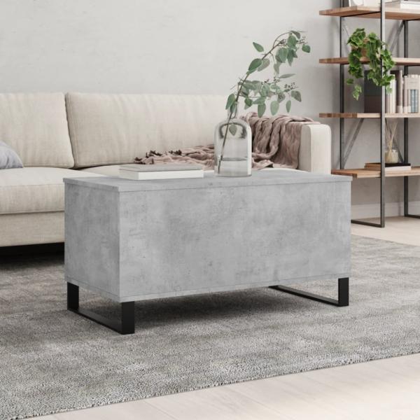 vidaXL Couchtisch Betongrau 90x44,5x45 cm Holzwerkstoff 830984