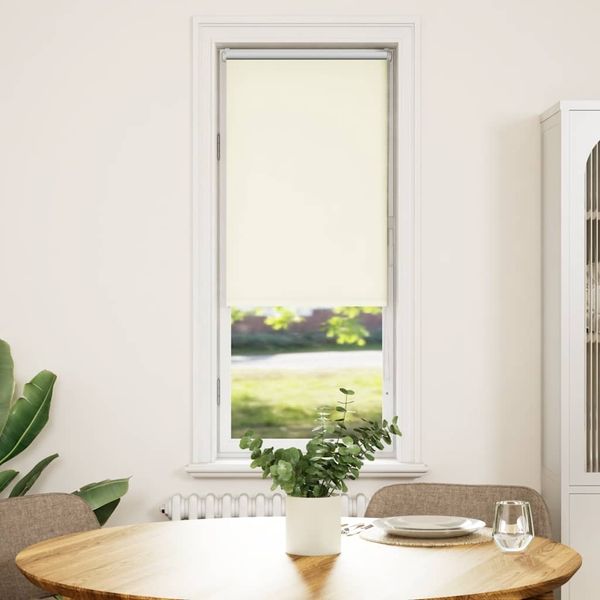 vidaXL Verdunkelungsrollo Cremeweiß 45x130cm Stoffbreite 40,7 cm 4011611