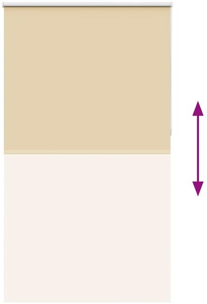 vidaXL Verdunkelungsrollo Beige 130x210 cm Stoffbreite 126,6 cm 4010796 Bild 5