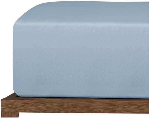 Uncover by Schiesser Spannbettlaken New Jersey - Edeljersey - 100 x 200 cm - Hellblau