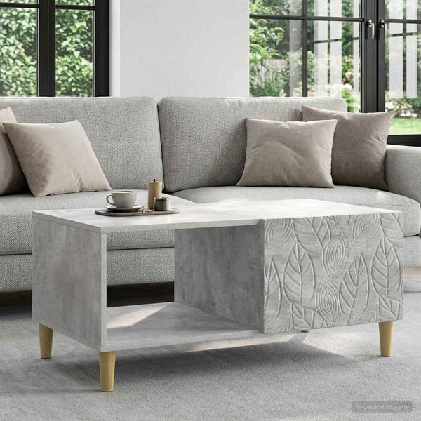 vidaXL Couchtisch Betongrau 90 x 50 x 40 cm Holzwerkstoff 895188