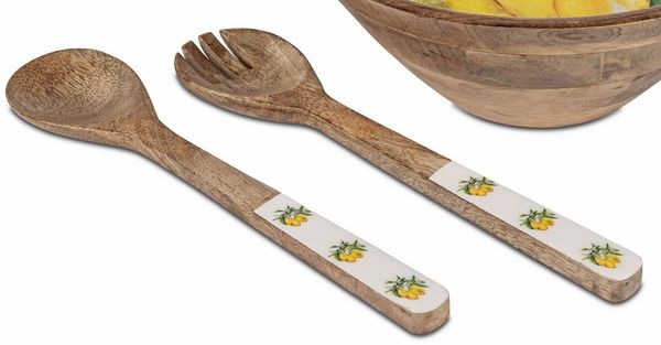 formano Servierschale Zitronen, Mangoholz, Lebensmittelecht, Natur, Zitronen, H: cm