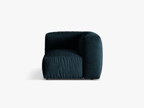 Micadoni Eckmodul Martina 1-Sitzer Klein Samt Tiefes Petrol