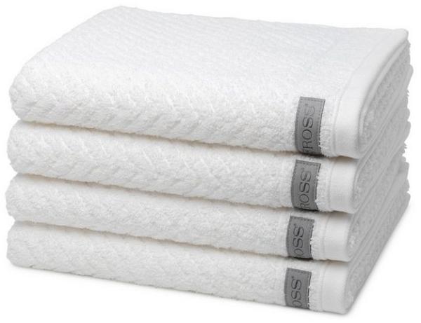 Ross Smart 4 tlg. Frottier-Set - 4 X Handtuch (50 X 100cm) - 520 g/m2 - Weiß