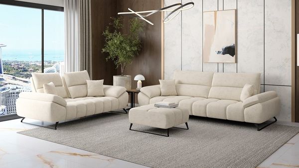 Möbeldreams Polstergarnitur Sofa Ruby –Relax, verschiebbare Lehne für Schlafbereich / Wohnzimmer, (Set oder als Einzelsofas – wahlweise als 3-Sitzer oder 2-Sitzer, 3-tlg, 3-3-1 Set, 3-2-1 Set, 2 Sitzer oder 3 Sitzer), Kaltschaum, Pflegeleicht, ideal fü...