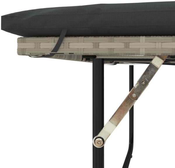 vidaXL Gartensofa mit Kissen 2-Sitzer Hellgrau Poly Rattan 365137 Bild 9