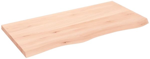 vidaXL Tischplatte 100x50x(2-4) cm Massivholz Eiche Unbehandelt 3156303 Bild 2