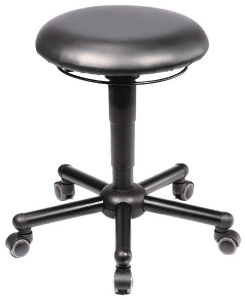 Drehhocker A19 m.Rl. Kunstleder schwarz Sitz-H. 465-595mm Hocker MEY ""