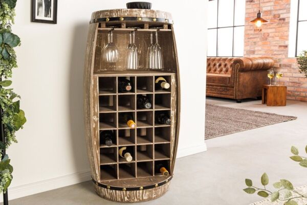 riess-ambiente Weinregal BODEGA 100cm natur, Weinfass-Optik