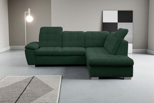 WERK2 Ecksofa Bonny inkl. Kopfteilverstellung, Bettfunktion, Stauraum, Breite 265cm, Komfortwunder mit Schlaffunktion, verstellbarem Kopfteil & Stauraum.