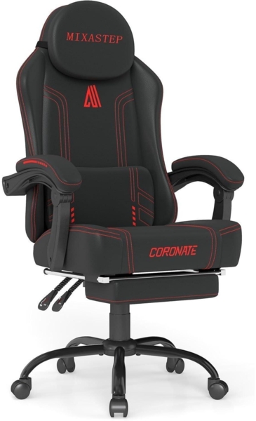 Gaming Stuhl Ergonomisch 360° Drehfunktion Rot Bürostuhl 150KG Homeoffice